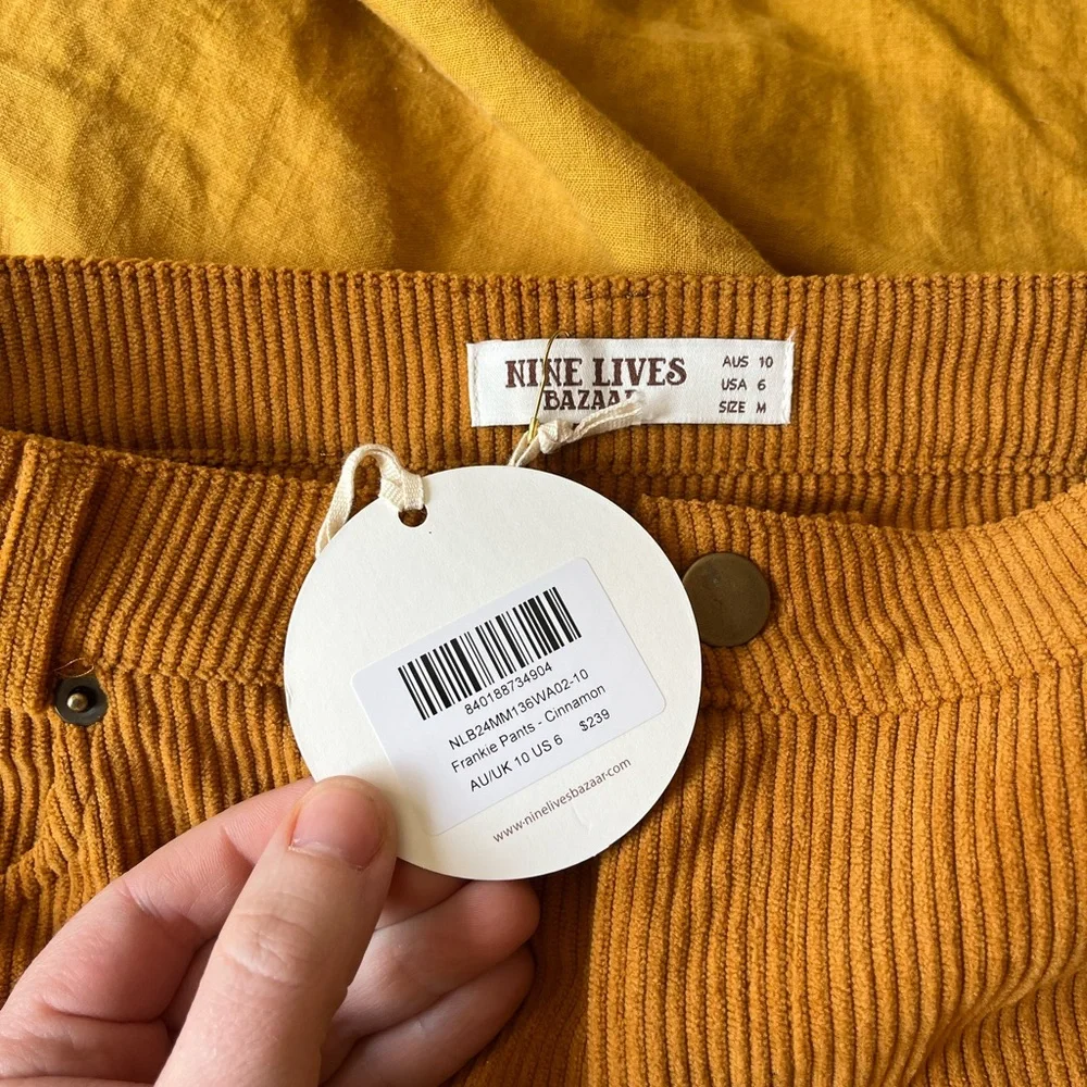 Nine Lives Bazaar Corduroy Frankie Pants NWT - Picture 5 of 7